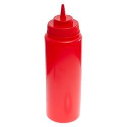 Quetschflasche PE, rot mit Schraubdeckel, 6 St&uuml;ck