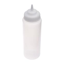 Quetschflasche PE, weiß, mit Schraubdeckel, 6 Stück