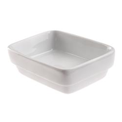 Schale aus Porzellan eckig, 0,15 l, 6er Set