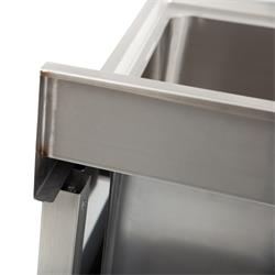 Spoeltafel Basic 1400 mm, spoelwerkblad met XXL wasbak