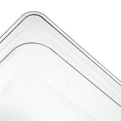 GN bak 1/2 polycarbonaat 100 mm hoogte