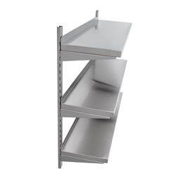 RVS Wandplank 3 Planken, 120 x 30 cm