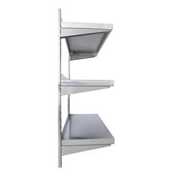 RVS Wandplank 3 Planken, 120 x 30 cm