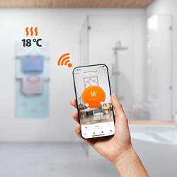Infrarotheizung Vorbild mit dem Handy steuerbar