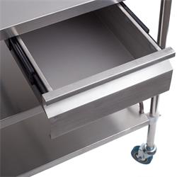 Laborwagen mit 3 Ablagen und 2 Schubladen 80 x 48 x 86 cm