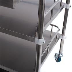 Laborwagen mit 3 Ablagen und 2 Schubladen 80 x 48 x 86 cm