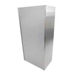 Edelstahl Hochschrank mit Glastüren, 90 x 180 cm