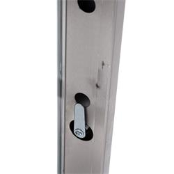 Edelstahl Hochschrank mit Glastüren, 90 x 180 cm