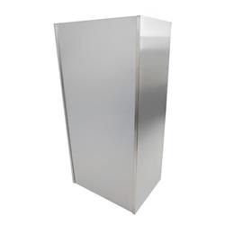 Edelstahl Hochschrank mit Glastüren, 90 x 180 cm