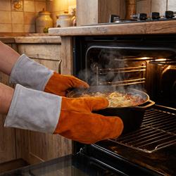 Topfhandschuhe aus Leder