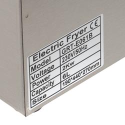 Elektro Fritteuse Typenschild