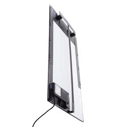schwarze WIFI Infrarotheizung mit Handtuchhalter 400W