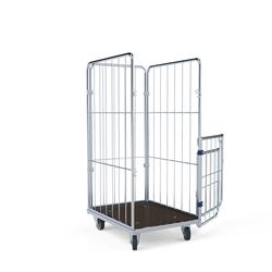 Wäschecontainer geöffnet