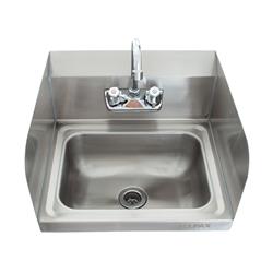 Handwaschbecken mit Seitenwänden, Vorderseite
