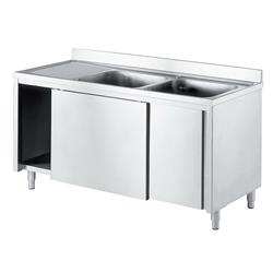 Spülschrank 1,4 x 0,6 m 2 Becken rechts oder links Spülschrank 1,4 x 0,6 m 2 Becken rechts oder links