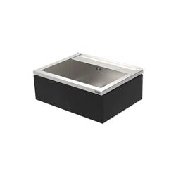 Ausgussbecken NOVUM Schwarz aus Edelstahl, 3 Größen