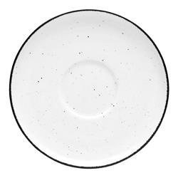 Untertasse Serie Ankara, weiß, schwarz gesprenkelt Untertasse Serie Ankara, weiß, schwarz gesprenkelt