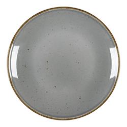 12 Teller flach Porzellan  - Serie Hotel – Ø 210 mm oder Ø 280 mm -  grau