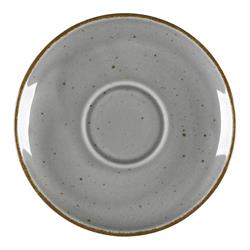 12 x Untertasse Porzellan Serie Aida Ø 145 mm – grau