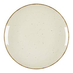 12 Teller flach Porzellan  - Serie Hotel – Ø 210 mm oder Ø 280 mm -  creme