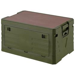 Campingbox faltbar Holzdeckel Gr. L - oliv