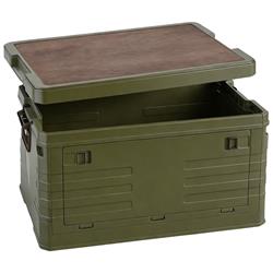 Campingbox faltbar Holzdeckel Gr. L - oliv