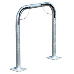 2er- Fahrradständer - einfacher Bügel mit Bodenplatte