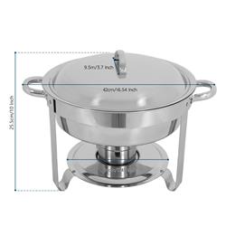 Chafing Dish rund Edelstahldeckel – 5 l