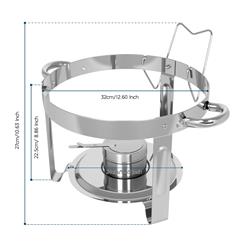 Chafing Dish rund Edelstahldeckel – 5 l