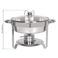 Chafing Dish rund Glasdeckel – 5 l