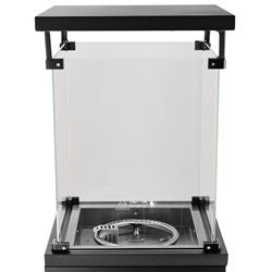 Gas-Terrassenfeuer quadratisch schwarz, 10,5 kW, mit Glas