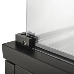 Gas-Terrassenfeuer quadratisch schwarz, 10,5 kW, mit Glas