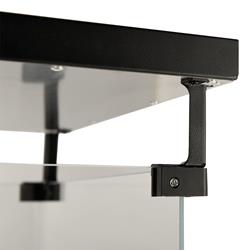 Gas-Terrassenfeuer quadratisch schwarz, 10,5 kW, mit Glas