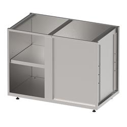 Eckunterschrank Bar offen links, mit Zwischenboden, Höhe 850 mm