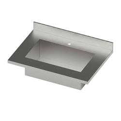 Spülbecken variabel, Beckentiefe 250 mm, für Arbeitsplatte Bar, Edelstahl