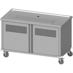 Mobile Biertheke auf hochwertigen Blickle-Rollen – 1400x700x900 mm