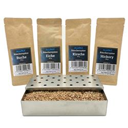 Räucherbox Set 50 g – Räucherspäne inkl. Smokerbox gelocht
