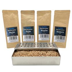 Räucherbox Set 50 g - Räucherspäne inkl. Smokerbox geschlitzt