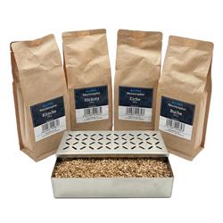Räucherbox Set 250 g - Räucherspäne inkl. Smokerbox geschlitzt