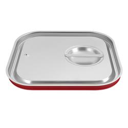 GN-Deckel Edelstahl mit Silikon-Dichtung für GN-Behälter 1/2