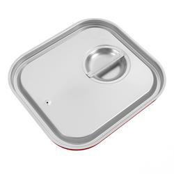 GN-Deckel Edelstahl mit Silikon-Dichtung für GN-Behälter 1/2