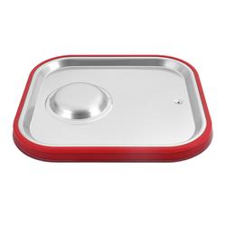 GN-Deckel Edelstahl mit Silikon-Dichtung für GN-Behälter 1/2