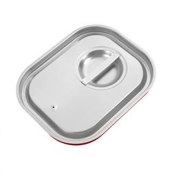 GN-Deckel Edelstahl mit Silikon-Dichtung für GN-Behälter 1/3