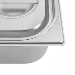 GN-Deckel Edelstahl mit Silikon-Dichtung für GN-Behälter 1/3
