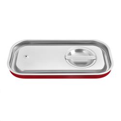 GN-Deckel Edelstahl mit Silikon-Dichtung für GN-Behälter 1/6