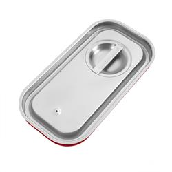 GN-Deckel Edelstahl mit Silikon-Dichtung für GN-Behälter 1/6