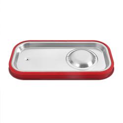 GN-Deckel Edelstahl mit Silikon-Dichtung für GN-Behälter 1/6