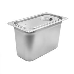 GN-Deckel Edelstahl mit Silikon-Dichtung für GN-Behälter 1/6