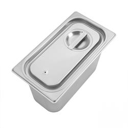GN-Deckel Edelstahl mit Silikon-Dichtung für GN-Behälter 1/6