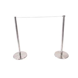 Abgrenzungsständer mit Reboundkordel/-band – H 1 m, Kordel 2 m, Edelstahl